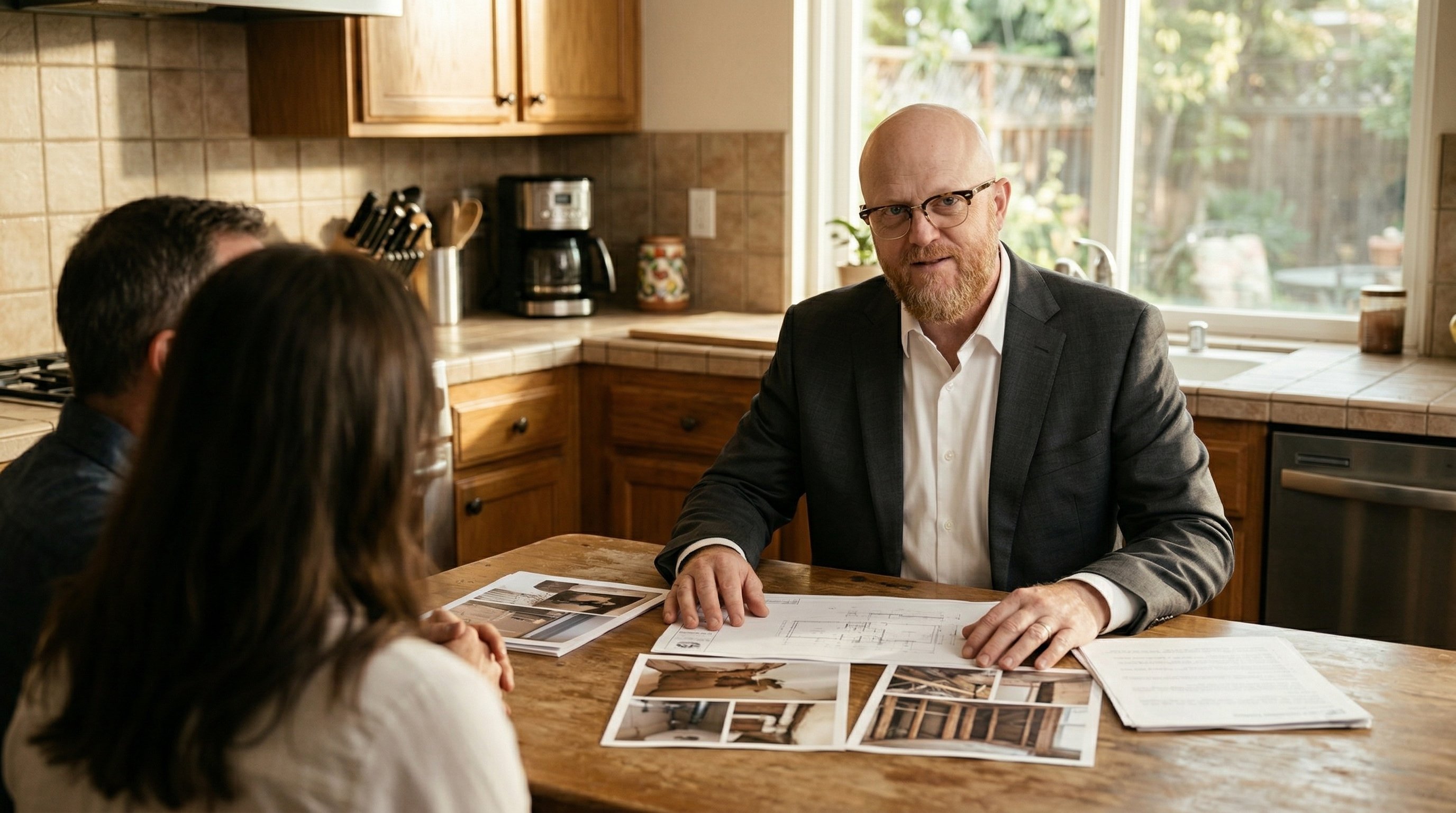 Jayson Elliott meeting with clients