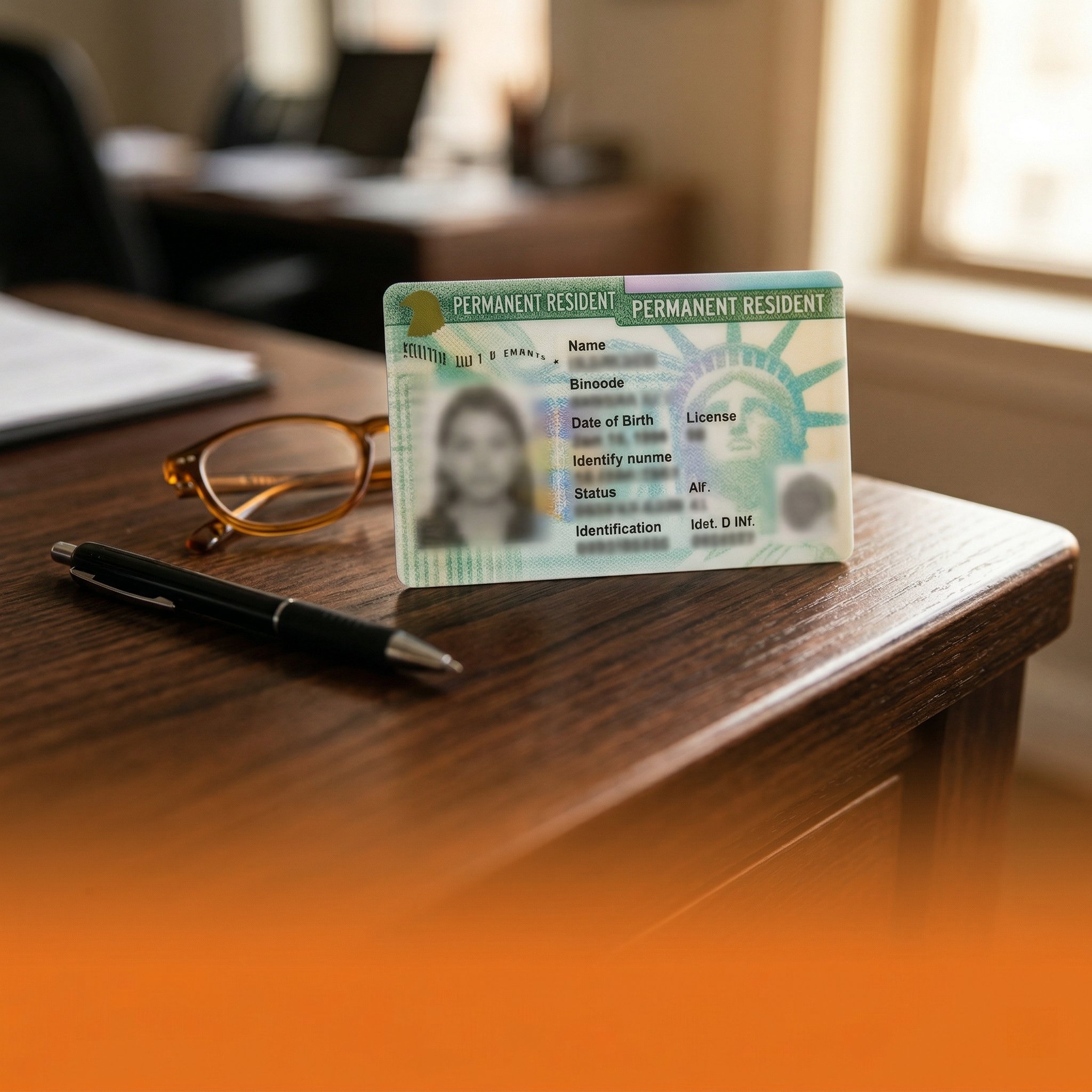 Green card holder in removal